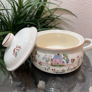 🐮Vintage🐮 Country Home Jamestown Pattern 2qt Casserole Dish With Lid